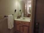 Double Sinks in Master Bath Room with Walk-in Shower